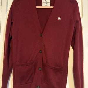 Abercrombie Kids Maroon Cardigan